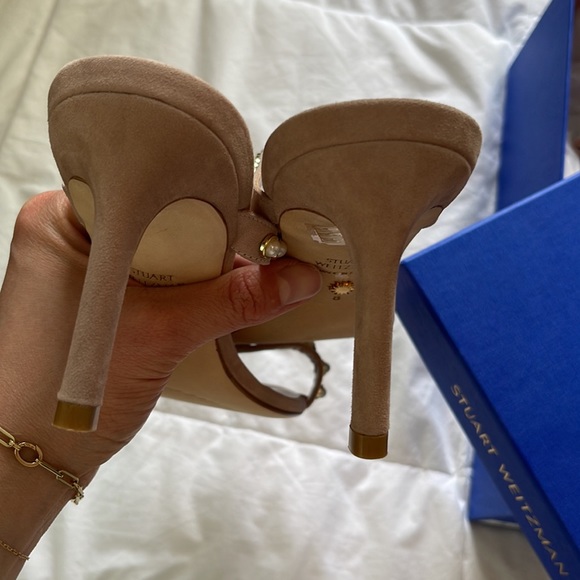 NWT Stuart Weitzman Aleena Pearls Heels | 8 - Picture 6 of 7